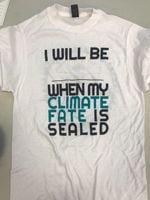 Youth activists wore T-shirts at a rally held Feb. 6, 2020 in Portland. They were designed so wearers could indicated their age in 2030. The year is significant because a U.N. report has outlined actions necessary by then to keep global temperatures from exceeding a goal in the Paris climate agreement.