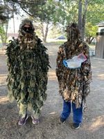 Staff at Bend's Think Wild animal hospital and conservation center wear camouflage "ghillie" suits to reduce the stress human interaction can have on wild animals on July 29, 2022.