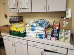 Typical food given to those seeking support at Agape House in Hermiston, Ore., Nov. 12, 2021. The charity is facing difficulties in acquiring some crucial things such as Campbell’s Soup, due to supply chain delays. 