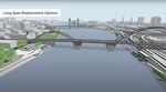 Screenshot from a November 2021 Multnomah County video showing proposed changes to earthquake ready the Burnside Bridge in Portland. The county has identified some cost savings refinements to the original plan and requested feedback from the public.
