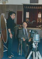 Gloria Hammer and Rabbi Yonah Geller at Congregation Shaarie Torah