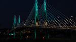 On Monday, June 22, 2015, Trimet conducted a test of the aesthetic lighting system on the Tilikum Crossing. In total, there are 178 LED lights that make up the display.