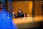 Oregon Gov. Kate Brown delivers her inaugural address in the state House of Representatives on Monday, Jan. 14, 2019.