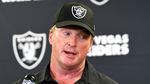 Now former Las Vegas Raiders head coach Jon Gruden speaks with the media following an NFL football game against the Pittsburgh Steelers in Pittsburgh on Sept. 19, 2021.