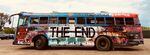 A repurposed school bus from Control Group Productions' climate change-focused immersive theater experience, The End.