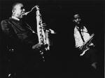 John Coltrane (left) and Eric Dolphy on stage at the Village Gate in New York City in the summer of 1961. A recording of the performance, once thought lost, was recently discovered in the New York Public Library.
