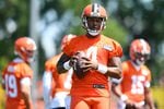 Deshaun Watson at the Cleveland Browns' training camp in July.