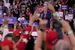 FILE - Former President Donald Trump speaks at a rally in Wilkes-Barre, Pa., Sept. 3, 2022. Trump is increasingly embracing and endorsing the QAnon conspiracy theory, even as the number of frightening real-world incidents linked to the movement increase.
