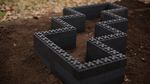 With giant Lego-like blocks made out of recycled plastic, you can design your own raised bed.
