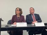 Gov. Kate Brown attends a press conference on Feb. 28, 2020 to discuss Oregon's first confirmed case of novel coronavirus.