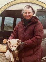 Dorothy English and her dog, Leroy, c. 1984.  