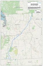 A map created by TC Energy outlines the route of the natural gas pipeline the company is proposing to expand.