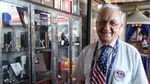 Bruno Carnovale, an 89-year-old World War II veteran, visits the Republican National Convention marketplace in Cleveland, July 20, 2016.