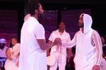 In this provided photo, actors Marcus Lattimore, left, and Elijah Sims perform onstage at Portland Playhouse.

Portland Playhouse's new production, "Sounds of Afrolitical Movement,"  explores different movements of protest and resistance from the past, present and future, and encourages the audience to participate as a way of protest, and healing.