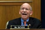 FILE - In this May 15, 2019 file photo Rep. Peter DeFazio, D-Ore., speaks during a House Transportation Committee hearing on Capitol Hill in Washington.