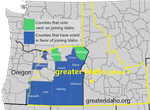 A new map issued by backers of the effort to move Idaho's borders shows a scaled back version of the plan to annex parts of Oregon.