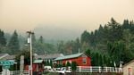 A smoky haze hangs over Cascade Locks on Monday, Sept. 4, 2017, as the nearby Eagle Creek Fire has forced hundreds of people to evacuate their homes and businesses. 