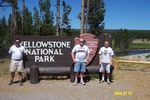 Rail advocates Jim Hamre (center) and Zack Willhoite (right) with fellow All Aboard Washington member Warren Yee at Yellowstone National Park in 2005.