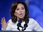 Fox News host Jeanine Pirro, shown here addressing the Conservative Political Action Conference in February 2017, has been placed at the center of a $1.6 billion defamation suit against Fox by Dominion Voting Systems over false claims of fraud in the 2020 presidential elections.