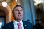 FILE - Sen. Joe Manchin, d-W.Va., speaks outside the chamber, at the Capitol in Washington, June 13, 2023. Manchin announced he won't seek reelection in 2024, giving Republicans a prime opportunity to pick up a seat in the heavily GOP state.