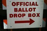 Sign for ballot drop box