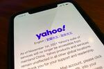 A smart phone shows the home page of Yahoo when accessed inside China in Beijing, China, Tuesday, Nov. 2, 2021. The message says Yahoo is no longer available in the country.