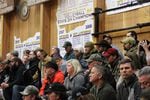 Ammon Bundy and other supporters of the Malheur refuge occupation showed up midway through a community meeting in Burns on Tuesday.