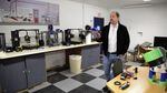 Pendleton economic development director, Steve Chrisman, conducts a tour of the lab at the drone test facility. It has 3D printers and computer-guided lathes that companies can use to make drone parts.