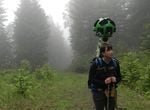 Oregon Wild's Chandra LeGue hikes with a Google Trekker backpack in Southern Oregon.