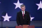 Bush-Cheney '04 Campaign Chairman Marc Racicot speaks during the opening session of the 2004 RNC August 30, 2004 at Madison Square Garden in New York City.