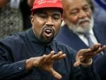 Rapper Kanye West speaks during a meeting with U.S. President Donald Trump in the Oval office of the White House in 2018.