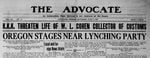 FILE - 'The Advocate' newspaper clipping dated June 9, 1923.