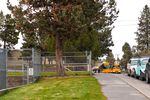 School buses arrive at Bend Senior High School at 7:15 a.m. on April 18, 2018. 
