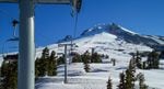 Mount Hood from a ski lift at Timberline Ski Resort.