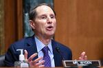 FILE - Sen. Ron Wyden, D-Ore., speaks during a Senate Finance Committee hearing on Oct. 19, 2021, on Capitol Hill in Washington.