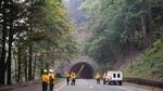 Toothrock Tunnel on Interstate 84 on Sept. 8, 2017. Oregon Department of Transportation officials say the tunnel survived the heat from the Eagle Creek Fire so far, but they're worried about the condition of the nature surrounding it.
