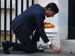 Rishi Sunak lights a candle for Diwali in Downing Street on Nov. 12, 2020 in London.