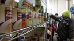 Families shopping at the Mill Park Elementary food pantry.
