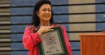 At a ceremony held on Oct. 5, 2022, Rosa Floyd, a bilingual kindergarten teacher at Nellie Muir Elementary School in Woodburn, was named the 2023 Oregon Teacher of the Year.