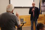 A Harney County resident brings his concerns to Rep. Greg Walden, R-Hood River, at a town hall meeting in Burns, Ore., on Aug. 29, 2019. 