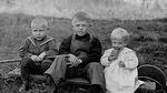 Three boys pose, most likely near Grants Pass, for Amos Voorhies, an entrepreneur and newspaperman whose style was very unique for his day. Voorhies featured everyday people in their natural surroundings.
 