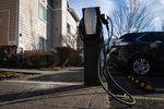 Electric car charging stations are seen at the Residence Inn by Marriott in Northeast Portland on Thursday, Feb. 28, 2019.
