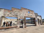 The remains of the 98-year-old Malmgren garage in Talent, Ore.