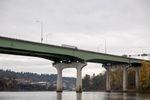 The Interstate 205 Abernethy Bridge is visible from the Willamette River waterfront in Oregon City on Sunday, Dec. 16, 2018.
