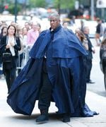 2014: AndrÃ© Leon Talley attends the L'Wren Scott memorial service at St. Bartholomew's Church on May 2 in New York City.