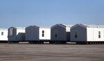 FEMA disaster relief trailers in storage.