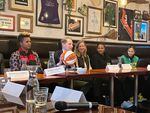 U.S. Sen. Ron Wyden, second from left, and Portland Thorns general manager Karina LeBlanc, far left, headlined an event with WNBA commissioner Cathy Engelbert, center, Monday. League leaders hope to add two teams in the next few years. 