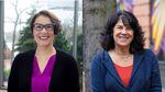 Jessica Vega Pederson, left, and Sharon Meieran, both county commissioners, are leading in the race to become Multnomah County's next chief executive.