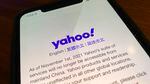 A smart phone shows the home page of Yahoo when accessed inside China in Beijing, China, Tuesday, Nov. 2, 2021. The message says Yahoo is no longer available in the country.