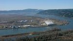 PGE's natural gas fired electricity plant on the Columbia River near Clatskanie, Oregon.